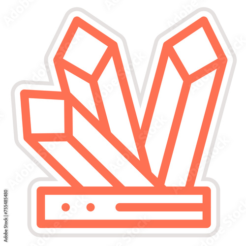 Crystals Vector Icon Design Illustration