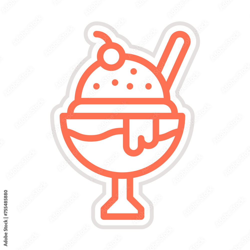 Ice cream Vector Icon Design Illustration