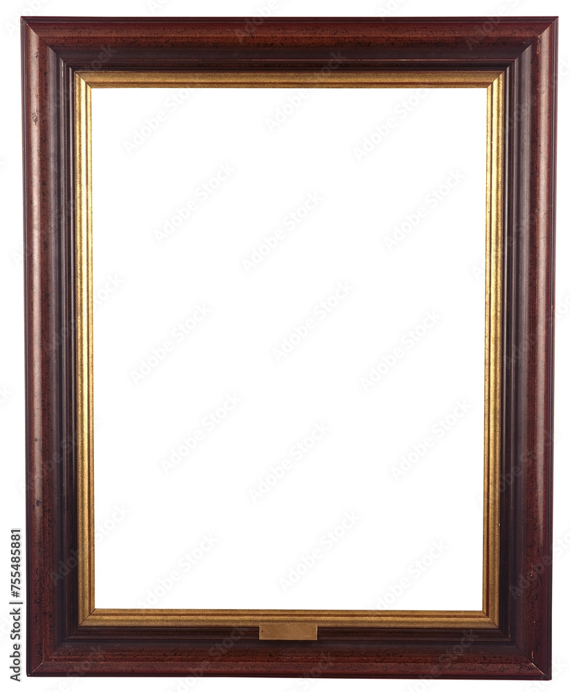 Old antique wooden frame isolated on white Old antique wooden frame isolated on white