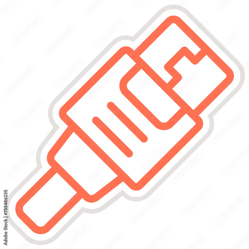 Usb cable Vector Icon Design Illustration Usb cable Vector Icon Design Illustration