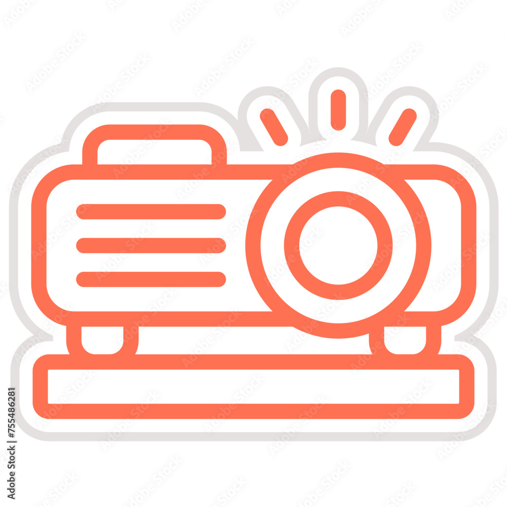 Projector Vector Icon Design Illustration