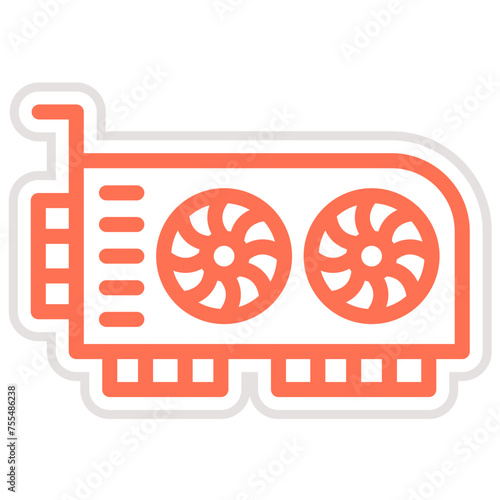 Graphic card Vector Icon Design Illustration