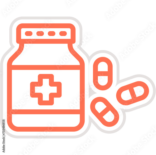 Pills Vector Icon Design Illustration