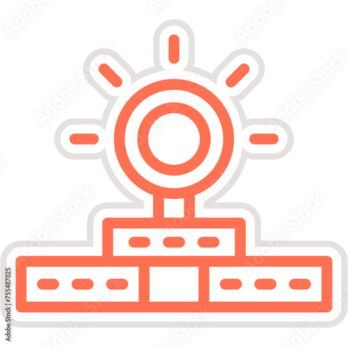 Head Mirror Vector Icon Design Illustration