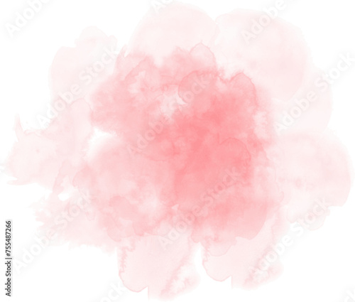 Abstract watercolor blot painted background. Vector isolated illustration. Pink pastel 