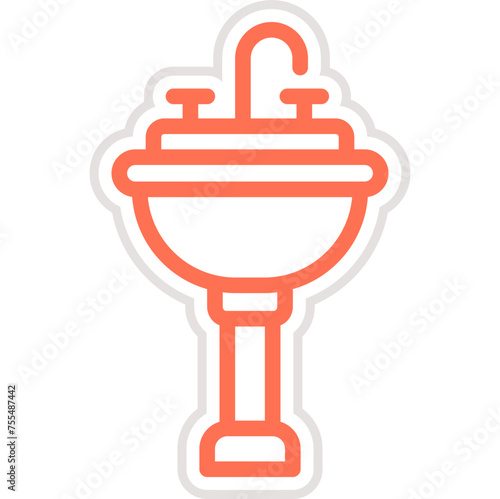 Sink Vector Icon Design Illustration