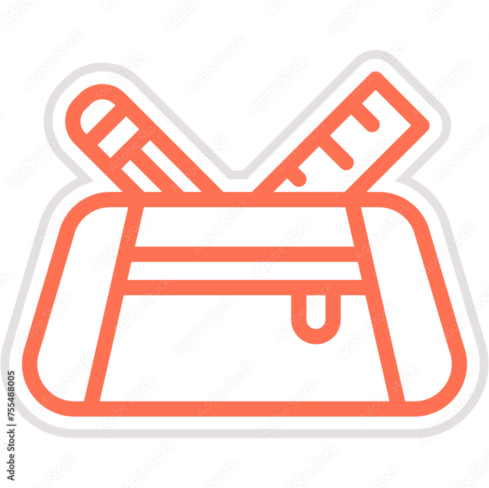 Pencil Case Vector Icon Design Illustration Pencil Case Vector Icon Design Illustration