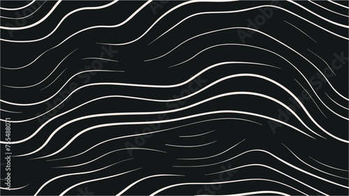 Modern stylish texture with wavy stripes. Wavy illustration. Seamless pattern with hand drawn waves. Optical art background.