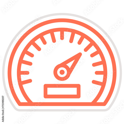 Speedometer Vector Icon Design Illustration