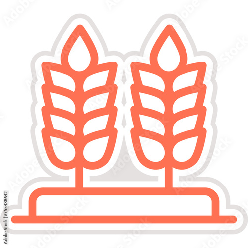 Wheat Vector Icon Design Illustration