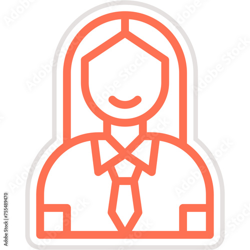 Businesswoman Vector Icon Design Illustration