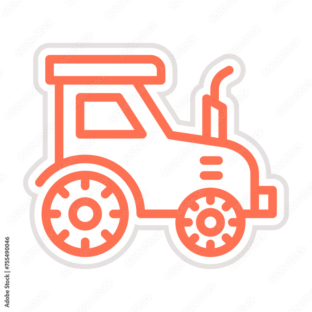Tractor Vector Icon Design Illustration Tractor Vector Icon Design Illustration