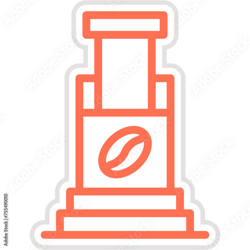 Aeropress Vector Icon Design Illustration