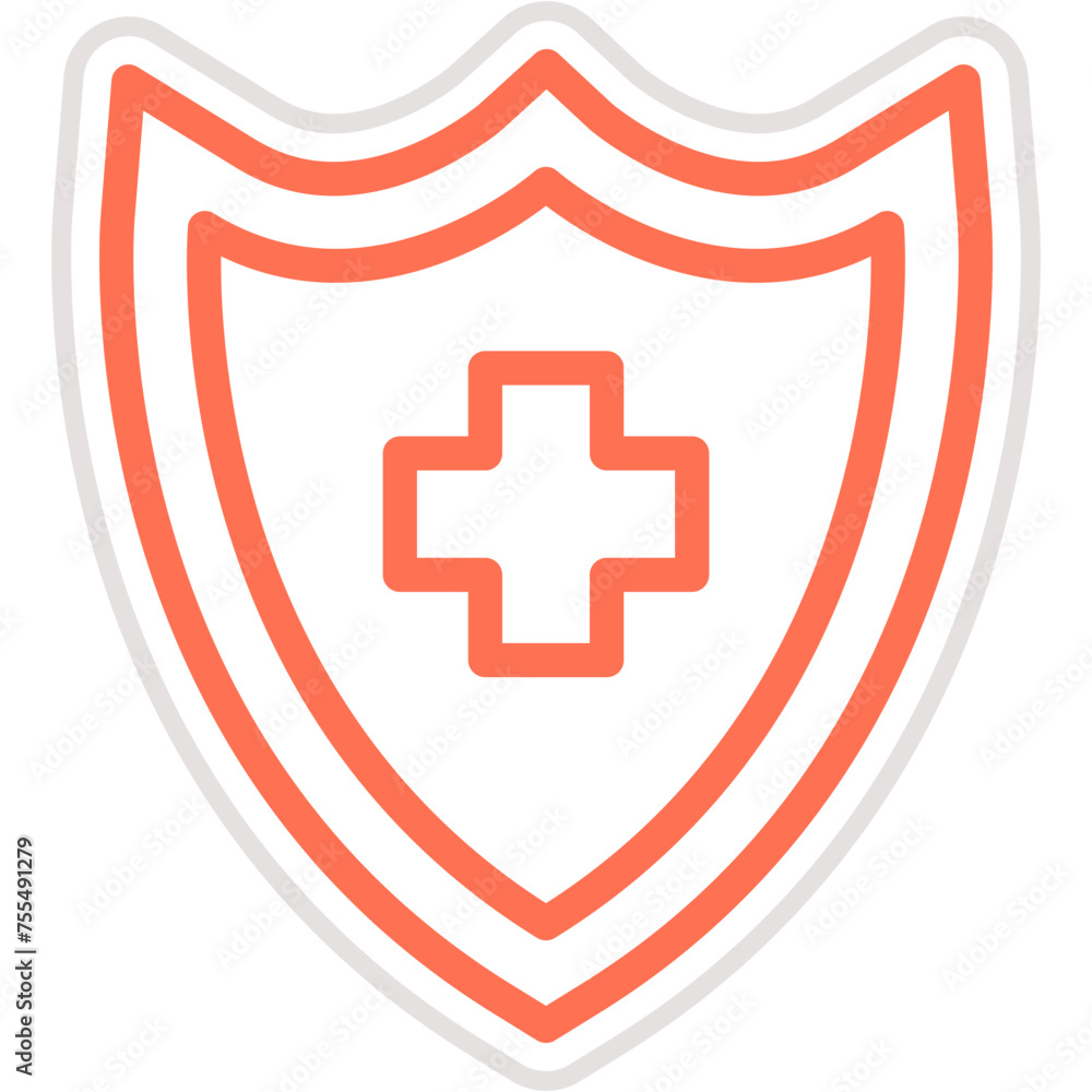 Fototapeta premium Shield Vector Icon Design Illustration