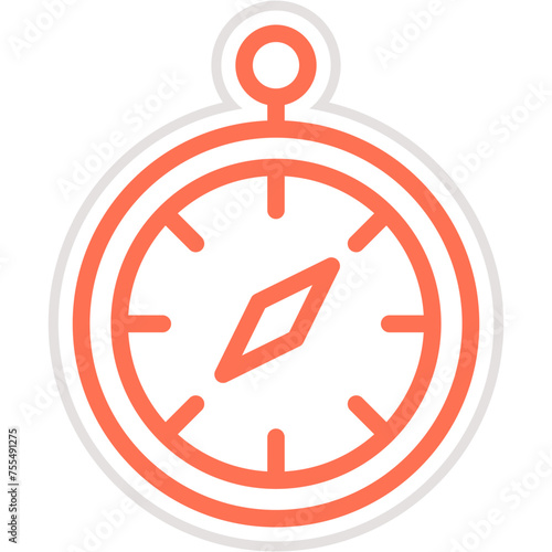 Chronometer Vector Icon Design Illustration