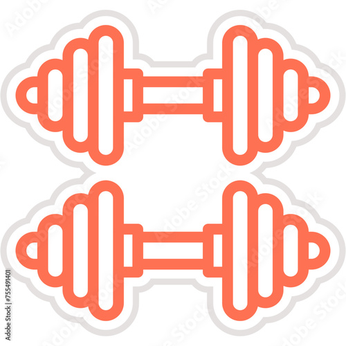 Barbell Vector Icon Design Illustration