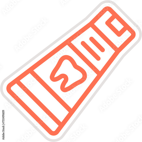 Toothpaste Vector Icon Design Illustration