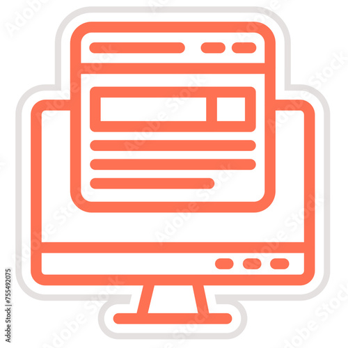 Front end Vector Icon Design Illustration