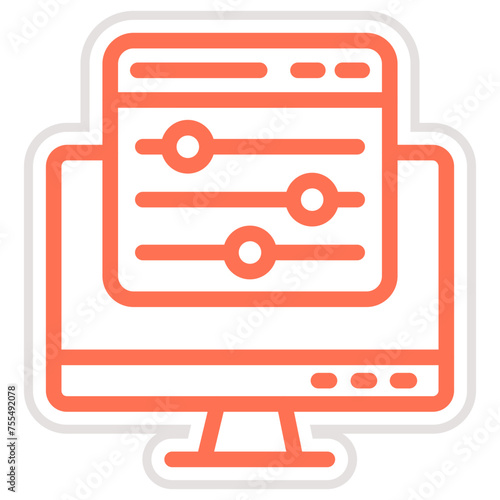 Color control Vector Icon Design Illustration