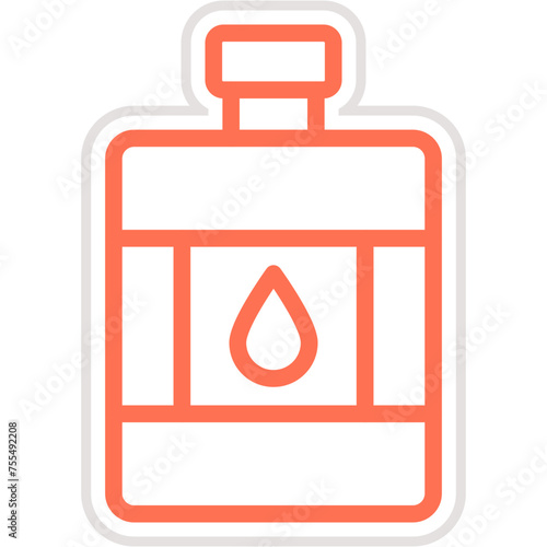 Hip Flask Vector Icon Design Illustration