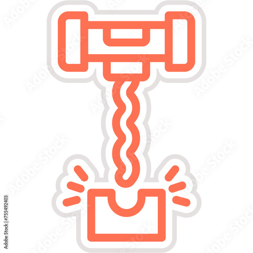 Corkscrew Vector Icon Design Illustration