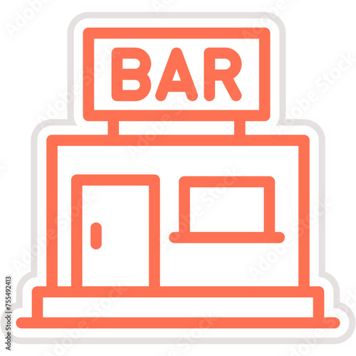 Bar Vector Icon Design Illustration
