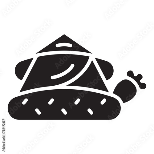 Sweet crepe glyph icon