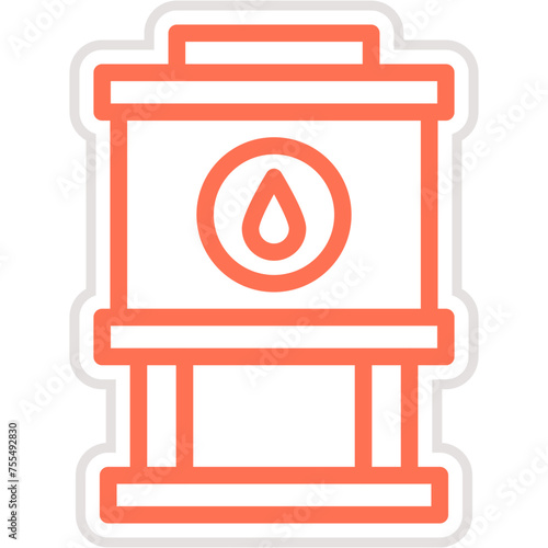 Water Tank Vector Icon Design Illustration