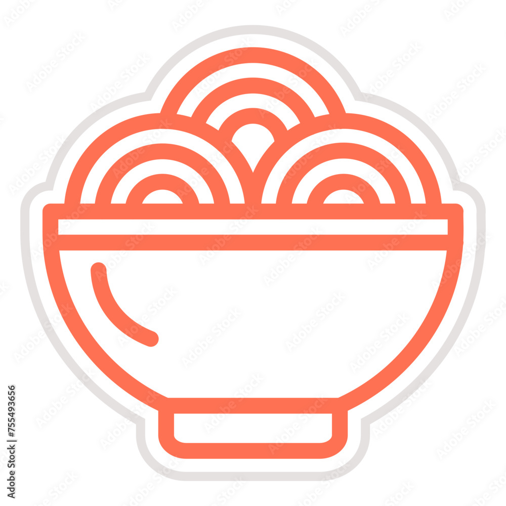 Obraz premium Ramen Vector Icon Design Illustration
