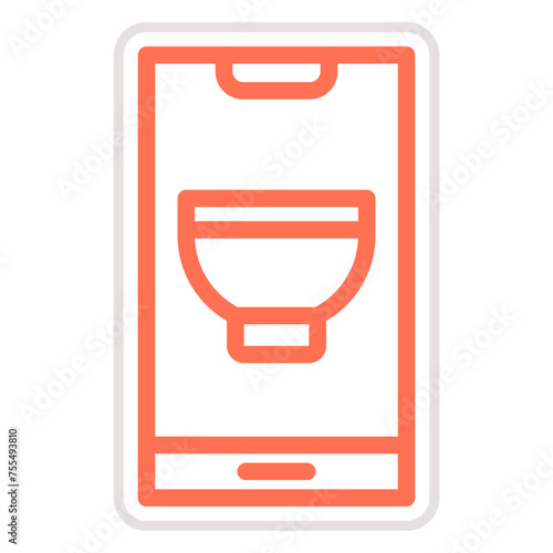Mobile Recipe Vector Icon Design Illustration