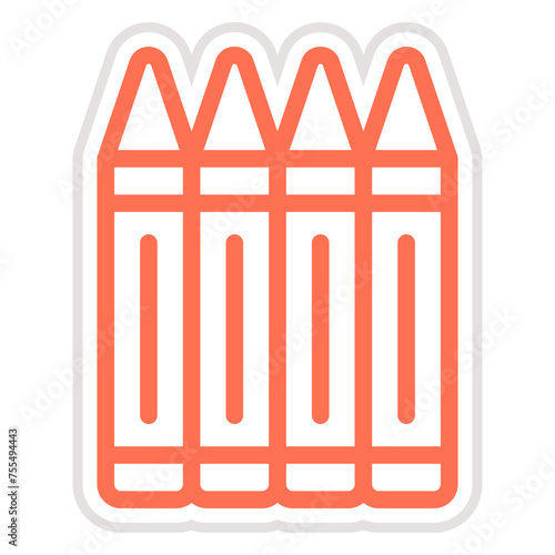 Crayons Vector Icon Design Illustration