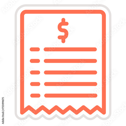 Bill Vector Icon Design Illustration