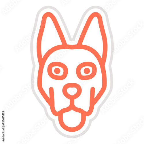 Dog Vector Icon Design Illustration