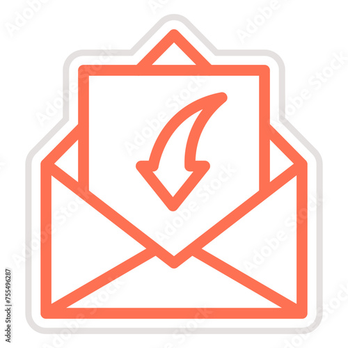 Receive Mail Vector Icon Design Illustration