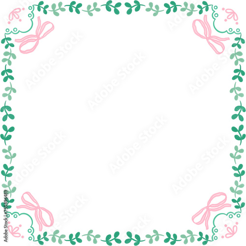 Cute Branch Frame with little pink bow.