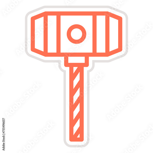 Hammer Vector Icon Design Illustration