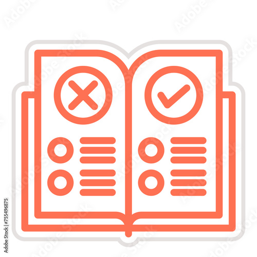 Rules Vector Icon Design Illustration