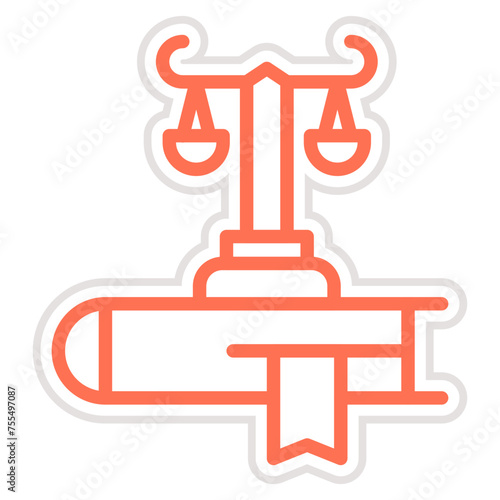 Law Vector Icon Design Illustration