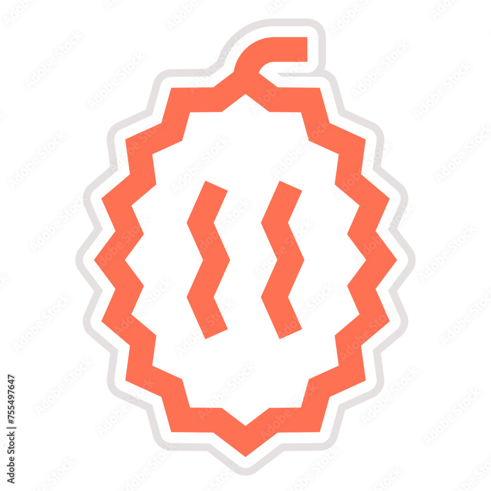 Obraz premium Durian Vector Icon Design Illustration