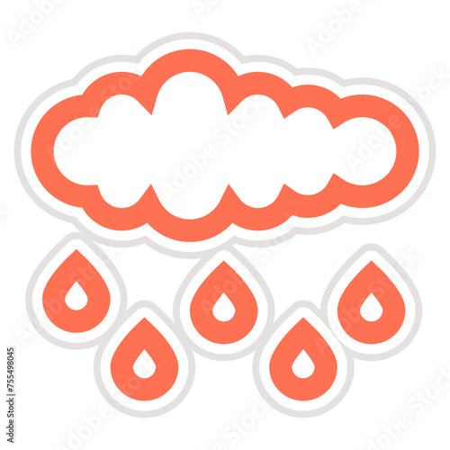 Acid Rain Vector Icon Design Illustration