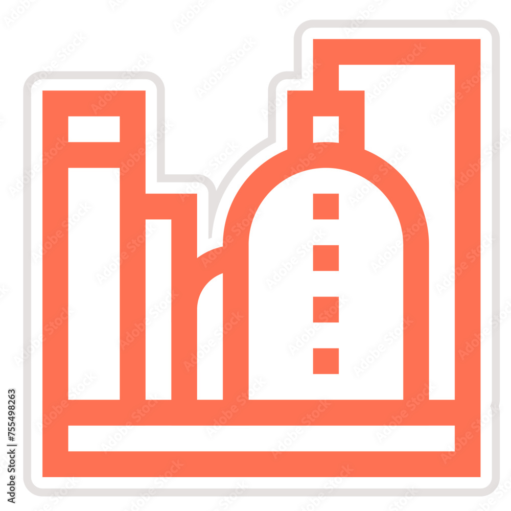 Oil Factory Vector Icon Design Illustration Oil Factory Vector Icon Design Illustration