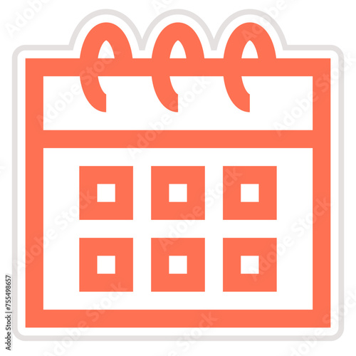 Calendar Schedule Vector Icon Design Illustration