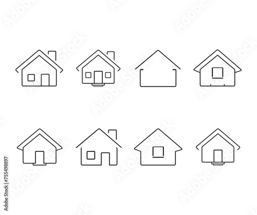 Houses icons set, Home icon. Home vector icon. Home web icon. © MdYousuf