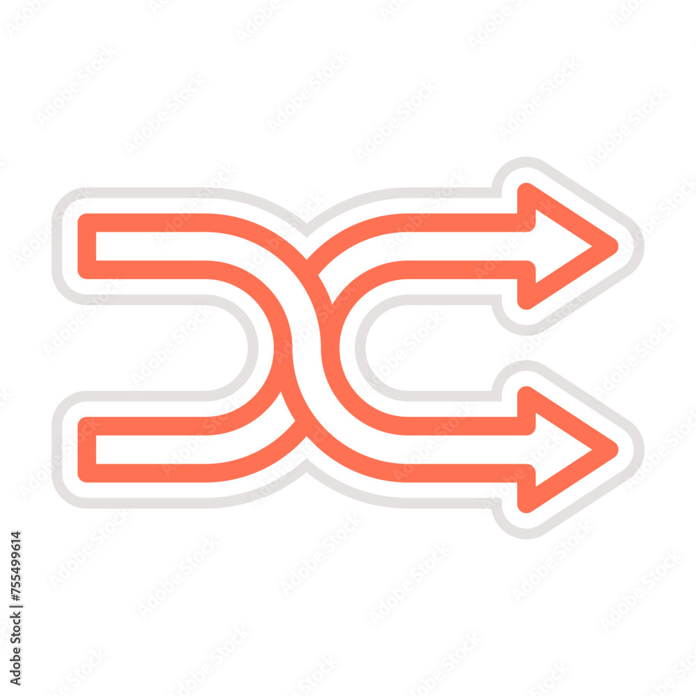 Shuffle Vector Icon Design Illustration Shuffle Vector Icon Design Illustration