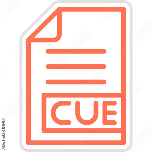 CUE Vector Icon Design Illustration