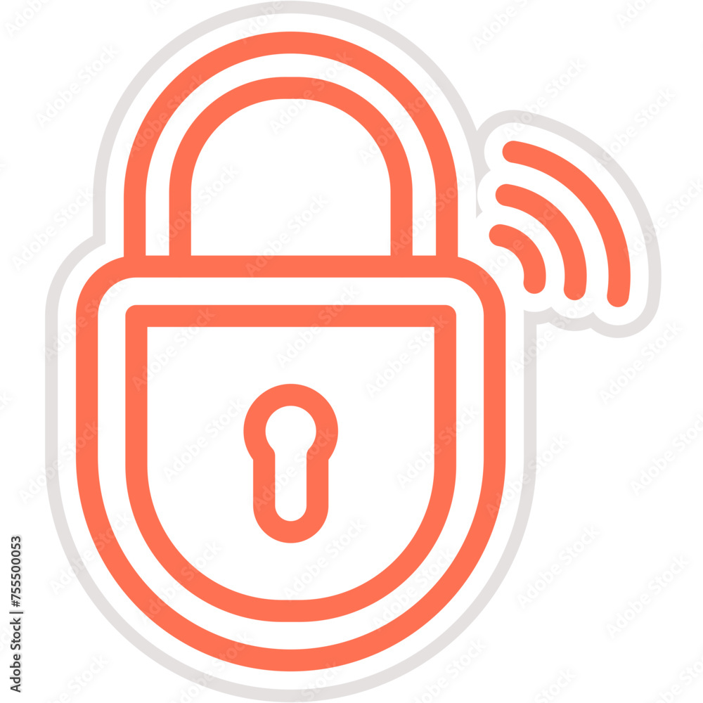 Padlock Vector Icon Design Illustration Padlock Vector Icon Design Illustration