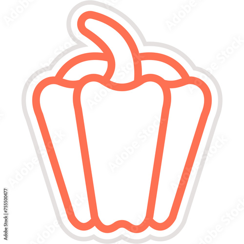 Capsicum Vector Icon Design Illustration