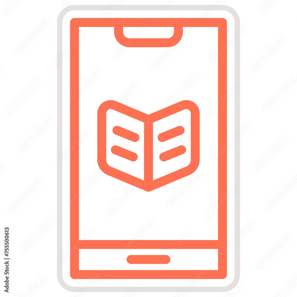 Ebook Vector Icon Design Illustration Ebook Vector Icon Design Illustration