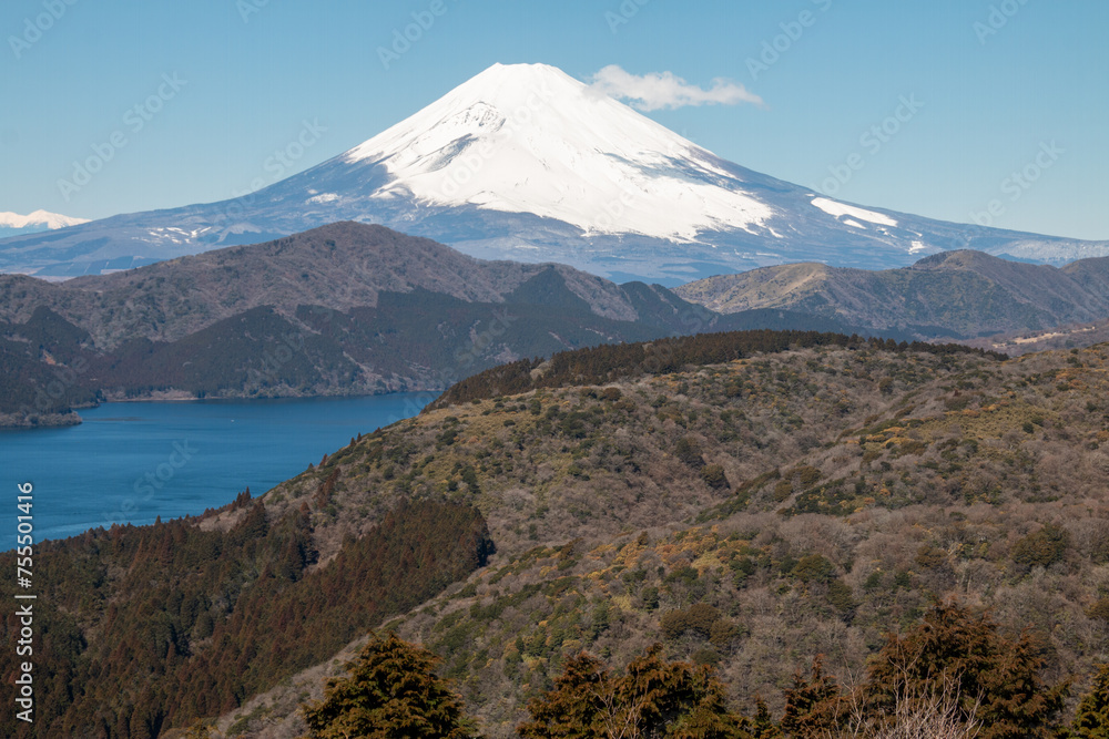 晴天の箱根と富士山