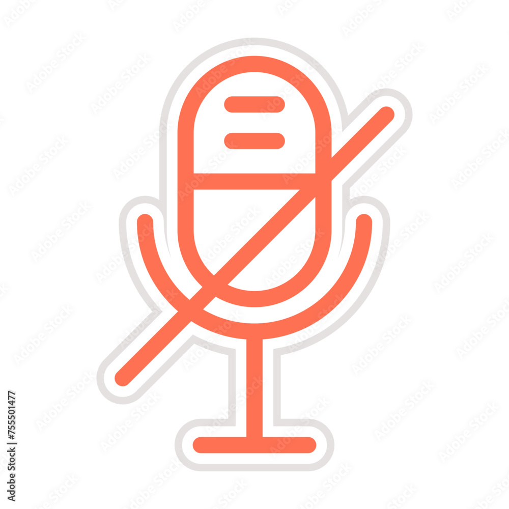 Mute Vector Icon Design Illustration Mute Vector Icon Design Illustration